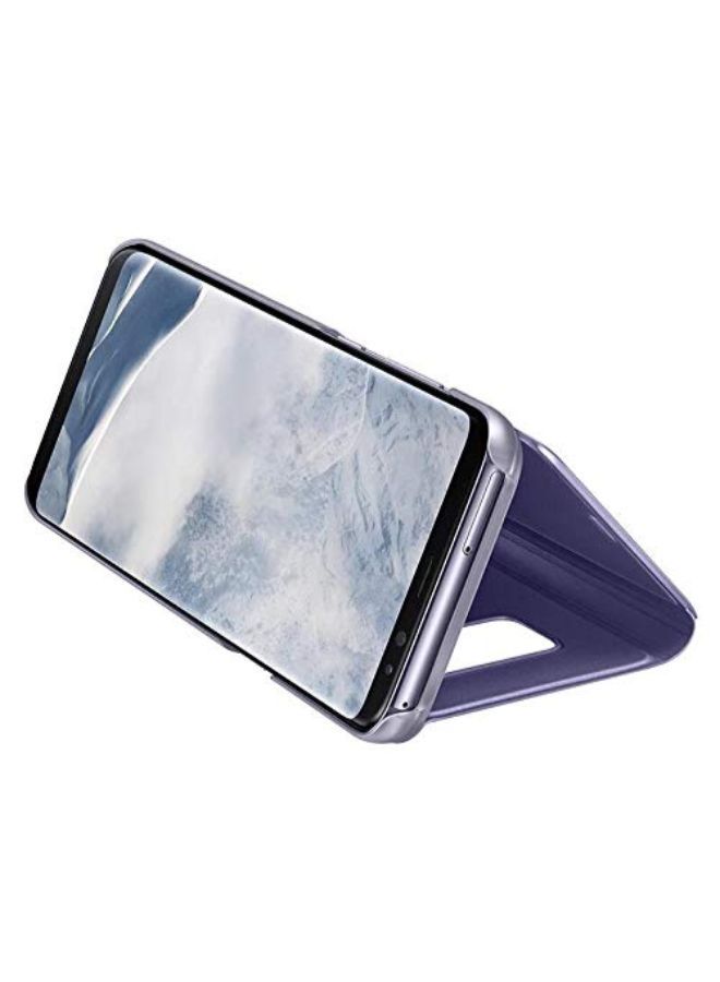 Mirror View Leather Protective Flip Case For Samsung Galaxy S9 Plus Purple - Image 3