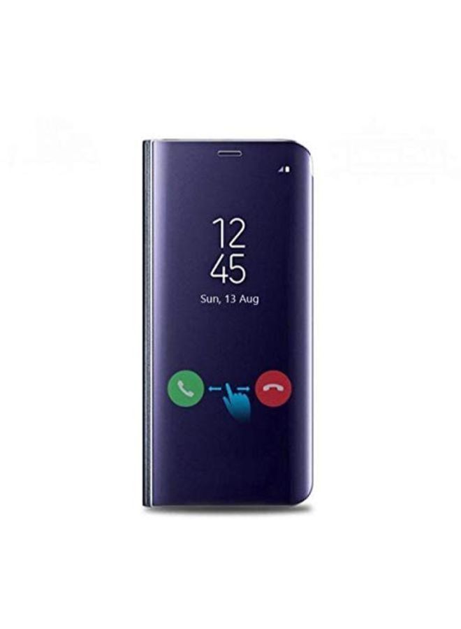 Mirror View Leather Protective Flip Case For Samsung Galaxy S9 Plus Purple - Image 4