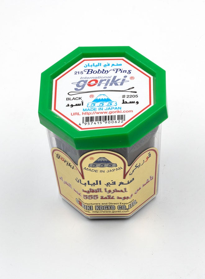 غوريكي طقم دبابيس شعر مكوّن من 215 قطعة أسود  - Image 3