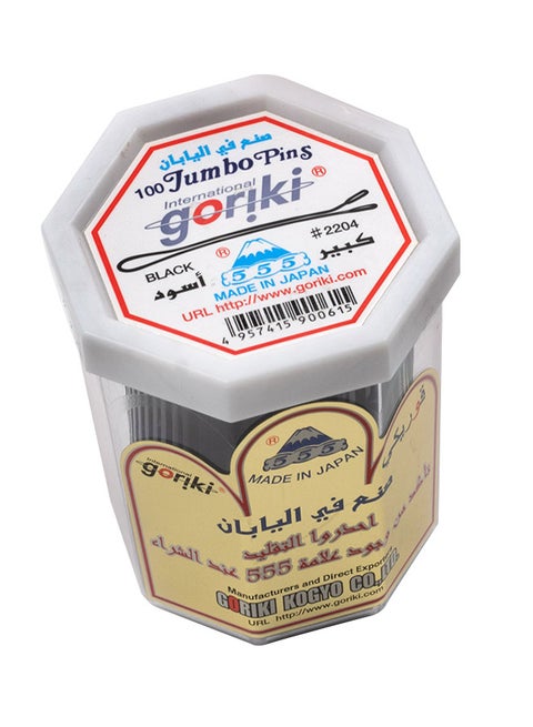 طقم دبابيس شعر بوبي أسود