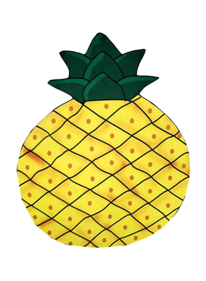 Printed Beach Towel Yellow/Green/Black - Image 1