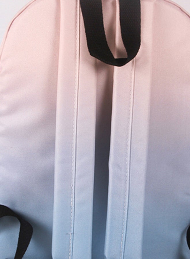 بي تي اس حقيبة ظهر مدرسية جراديانت بتصميم بسيط أزرق / بيج - Image 3