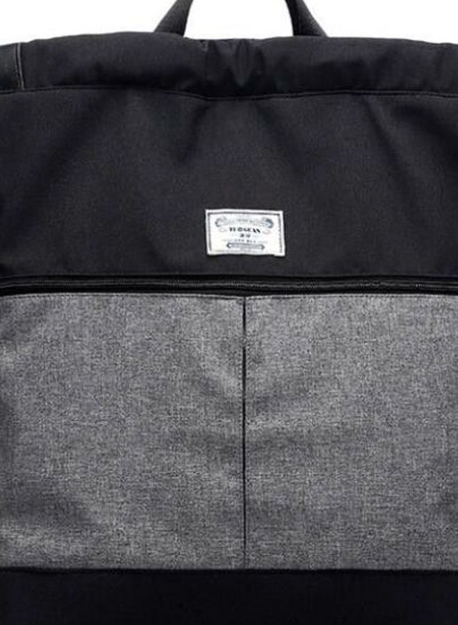 Waterproof Drawstring Sport Backpack Black/Grey - Image 3