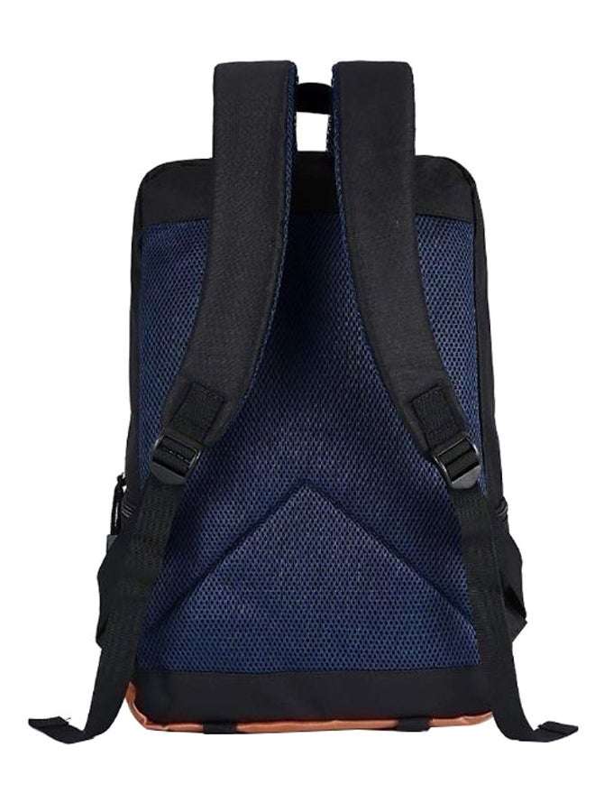 Fashionable Casual Laptop Backpack Black/Orange  - Image 2