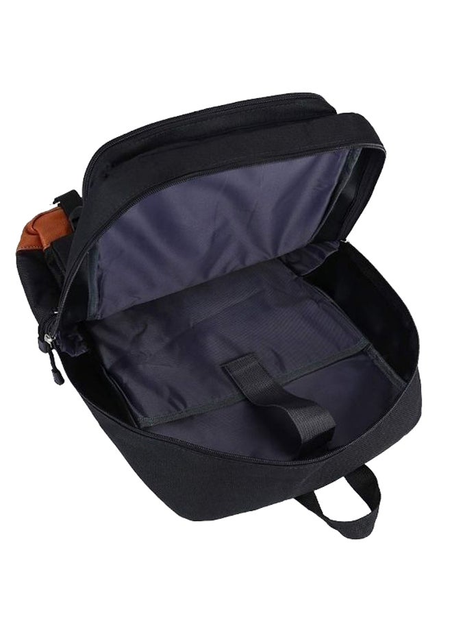 Fashionable Casual Laptop Backpack Black/Orange  - Image 3