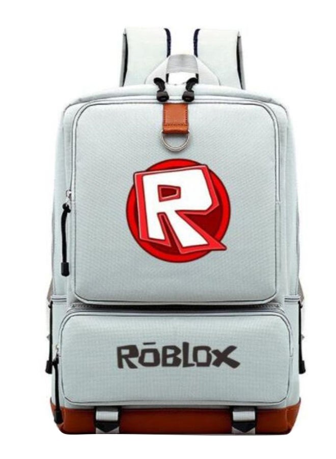 Roblox Game Laptop Backpack 17-Inch Grey/Brown - Image 1