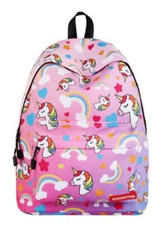 Cartoon Unicorn Printed School Backpack Multicolour