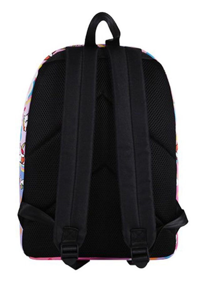 Generic - Cartoon Unicorn Printed School Backpack Multicolour - Image 1