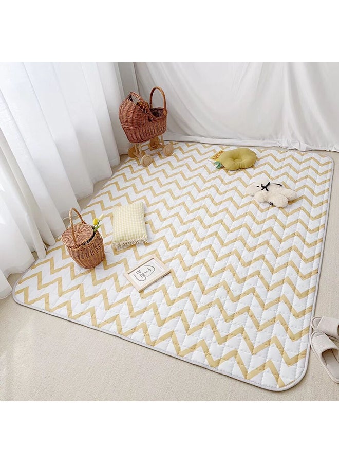 Portable Waterproof Casual Mat White/Brown 140x195cm
