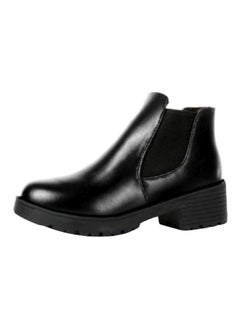Block Heel Chelsea Boot Black