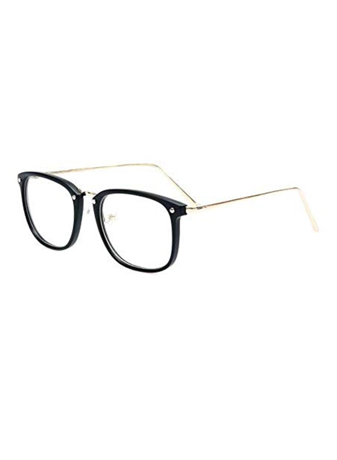 Generic Square Art Style Mirror Flat Eyeglasses 