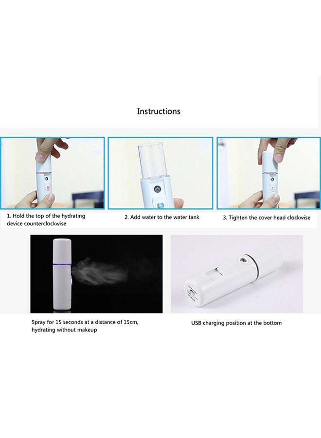 Generic Usb Rechargeable Portable Nano Sprayer Without Makeup White  - Image 3
