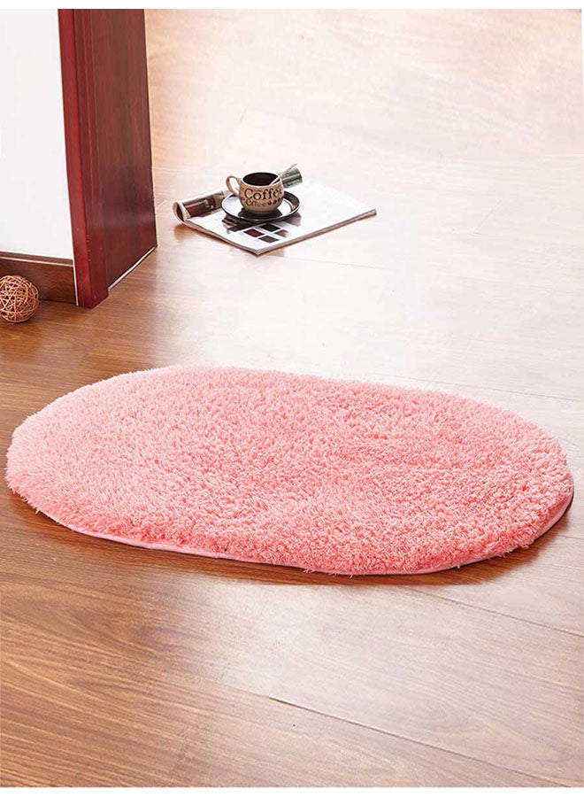 سجادة مستديرة مضادة للانزلاق وردي 40x60سم