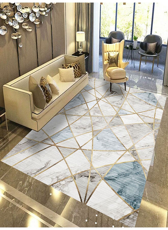 Living Room Printed Floor Carpet Multicolour 40x60cm