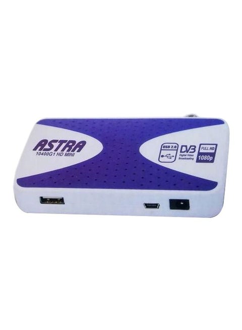 جهاز استقبال صغير العالي الوضوح 10400G1 أبيض/ أزرق