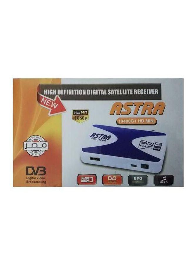 جهاز استقبال صغير العالي الوضوح 10400G1 أبيض/ أزرق
