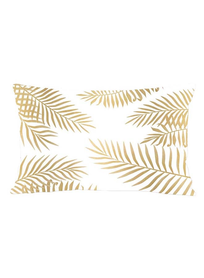 Frost Plant Pattern Rectangle Cushion Cover Multicolour 30x50cm