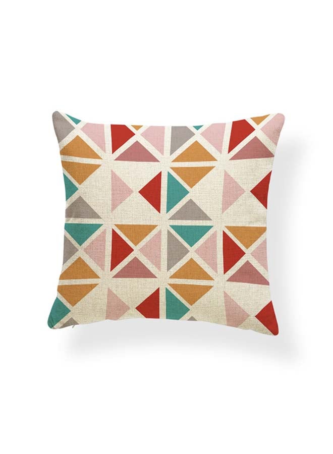غطاء وسادة بنمط هندسي متعدد الألوان 45x45سم