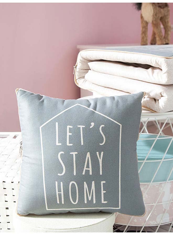 Ptrinted Decorative Cushion Cover Multicolour 45x45cm