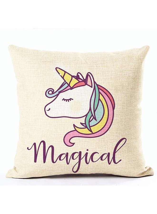 Decorative Printed Cushion Cover Multicolour 45x45cm