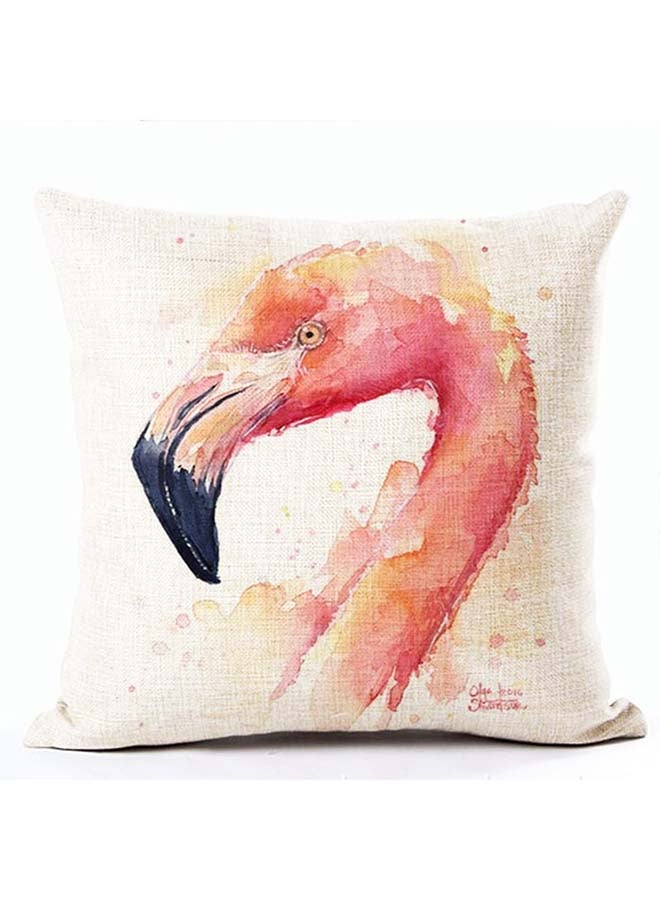 Flamingo Printed Cushion Cover Multicolour 45x45cm