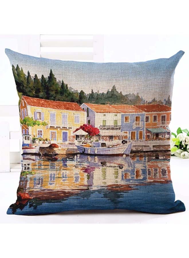 Landscape Printed Cushion Cover Multicolour 45x45cm