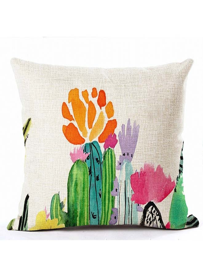 Floral Printed Cushion Cover Multicolour 45x45cm