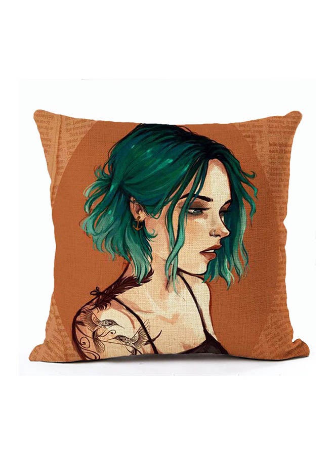 Unique Printed Cushion Case Multicolour 45x45cm