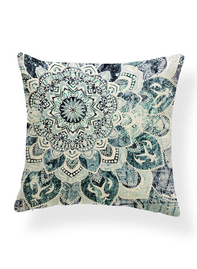 Mandala Flower Cushion Cover Multicolour 45x45cm