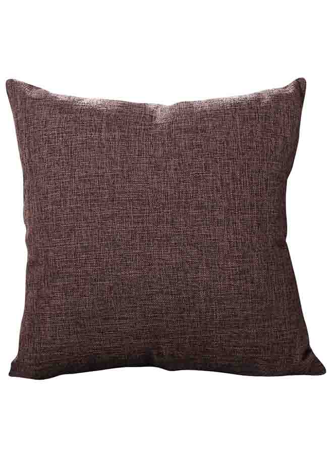 Durable Simple Style Decorative Cushion Cover Brown 45x45cm