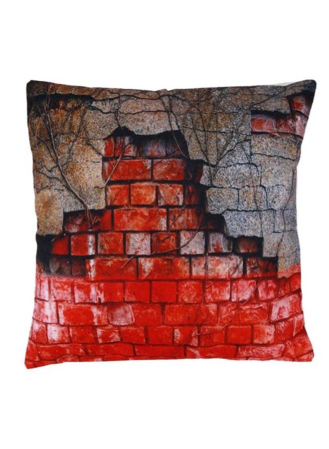 غطاء وسادة بنمط جدار ثلاثي الأبعاد متعدد الألوان 45x45سم