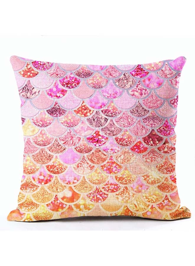 Mermaid Flake Marble Square Cushion Cover Multicolour 45x45cm