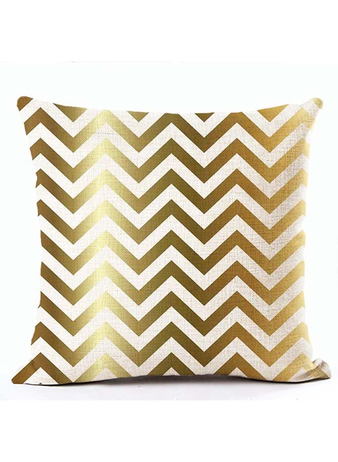 Abstract Geometric Pattern Cushion Cover Gold 45x45cm