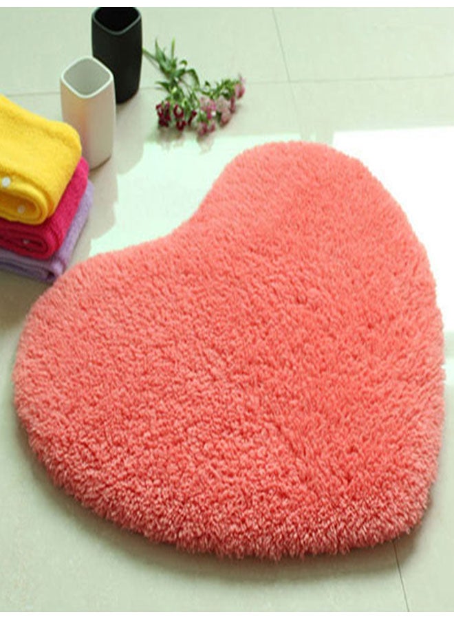 Generic Heart Shape Door Mat Pink 
