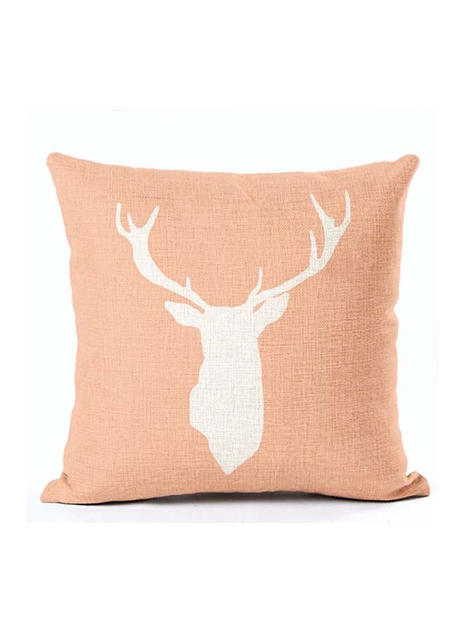 Deer Pattern Square Cushion Cover Multicolour 45x45cm