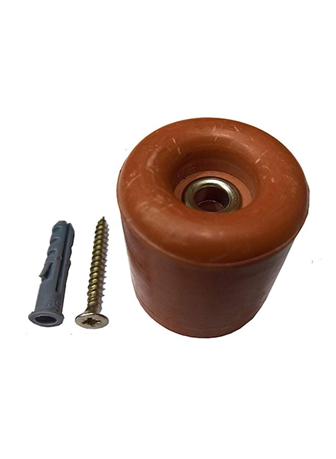 Rubber Round Door Stopper Red 2.5 X 2.5 X 2cm