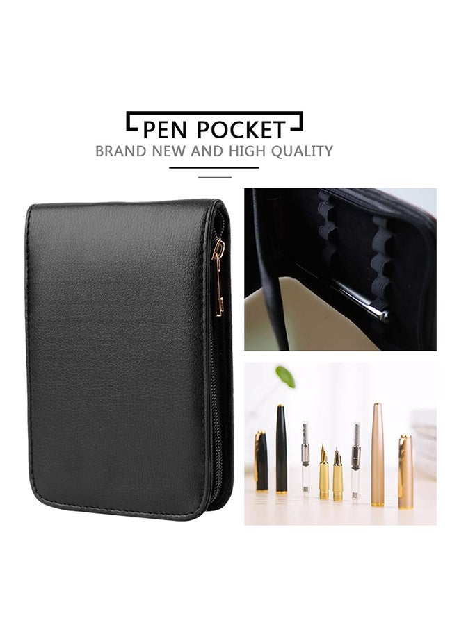 12-Pens Zipper case Black - Image 2