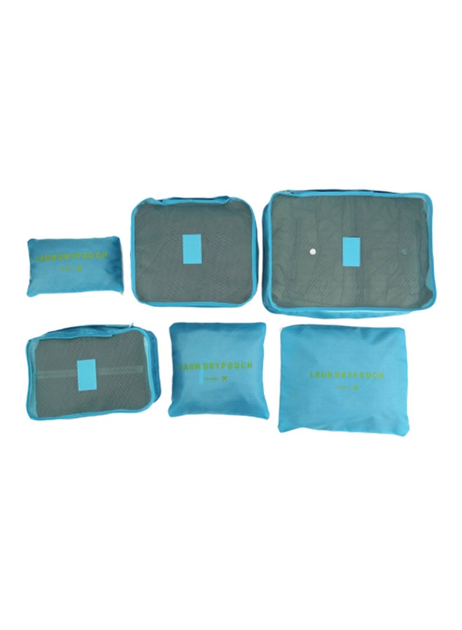 6-Piece Travel Storage Bag Set Blue  - Image 1