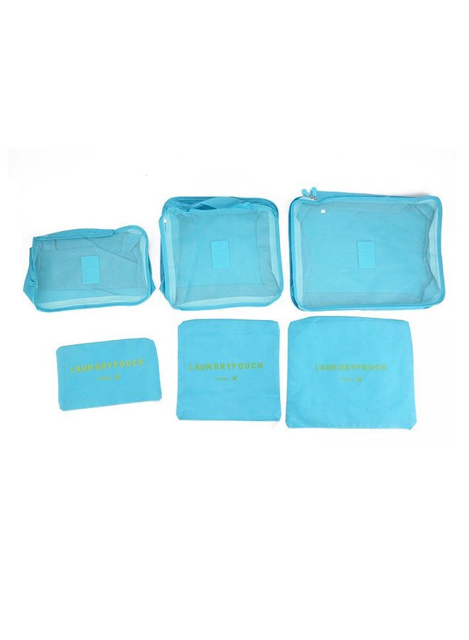 6-Piece Travel Storage Bag Set Blue  - Image 4