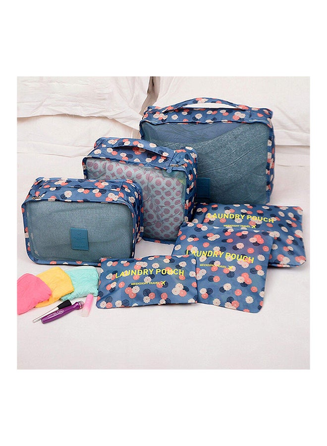 6-Piece Travel Storage Bag Set Blue  - Image 2