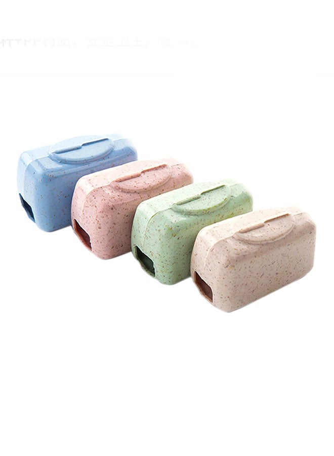 4-Piece Toothbrush Heads Cover Set Multicolour