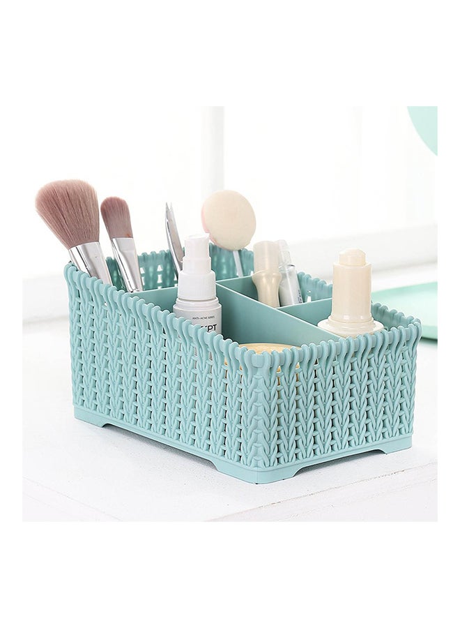 صندوق تخزين ومنظم مكتبي لمستحضرات التجميل أخضر - Image 2
