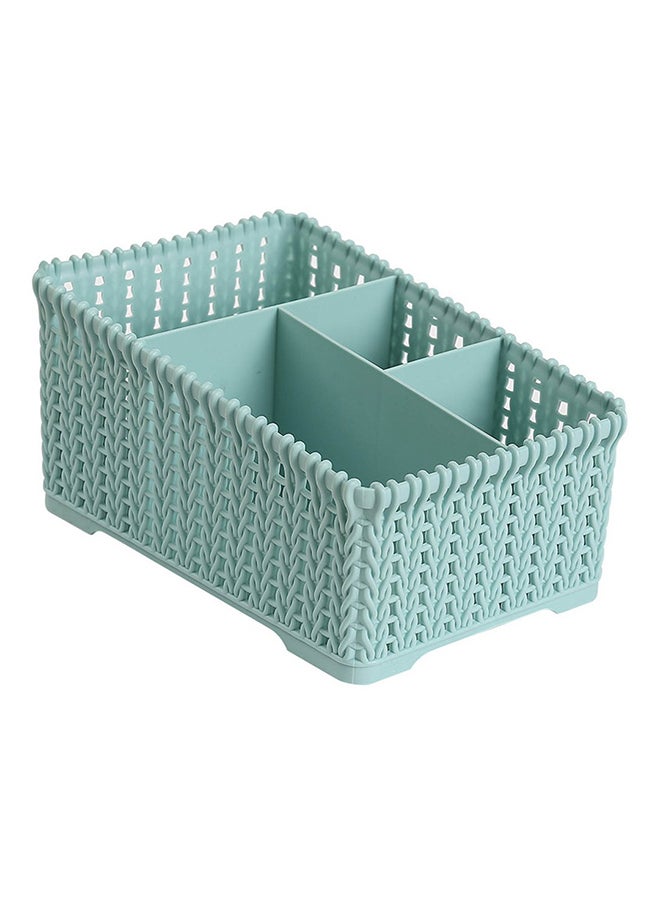 صندوق تخزين ومنظم مكتبي لمستحضرات التجميل أخضر - Image 1