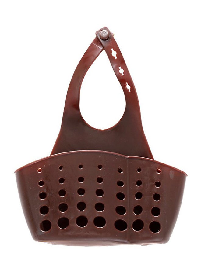 Polyvinyl Chloride Snap-On Sink Storage Basket Brown