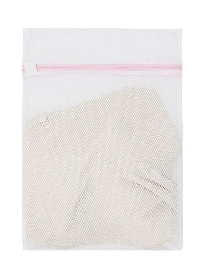 Decorated Laundry Storage Bag White/Pink 28x20x10cm 