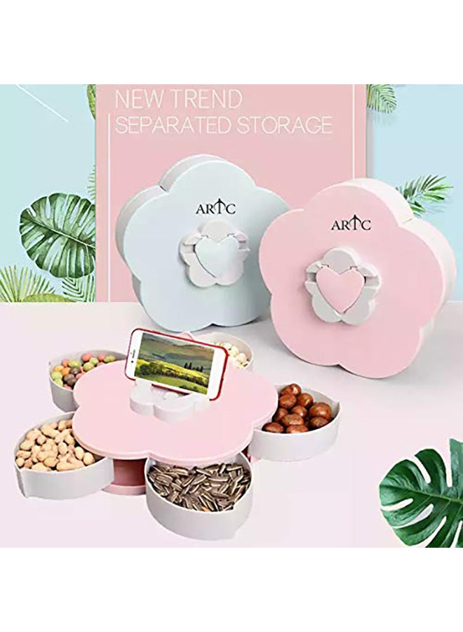 ARTC Flower Shaped Dry Fruits Case Blue 27.4x26.8x9cm  - Image 4
