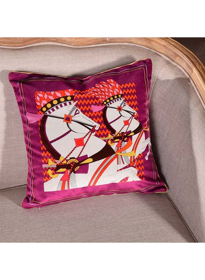 غطاء وسادة مريح مزين بطبعة حرف متعدد الألوان 45x45سم