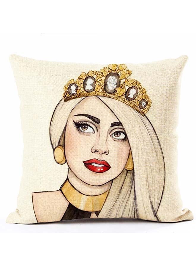 Girl Pattern Cushion Cover Multicolour 45x45cm