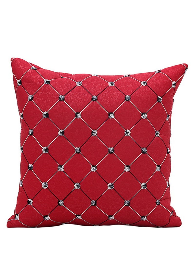 Solid Color Square Shape Cushion Cover Multicolour 45x45cm