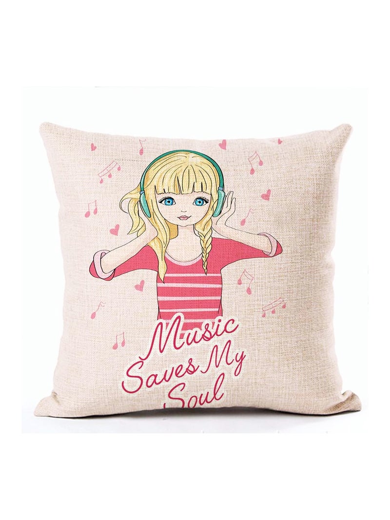 Cartoon Pattern Cushion Cover Multicolour 45x45cm